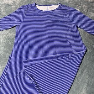 St. John's Bay Blue Striped Midi Dress